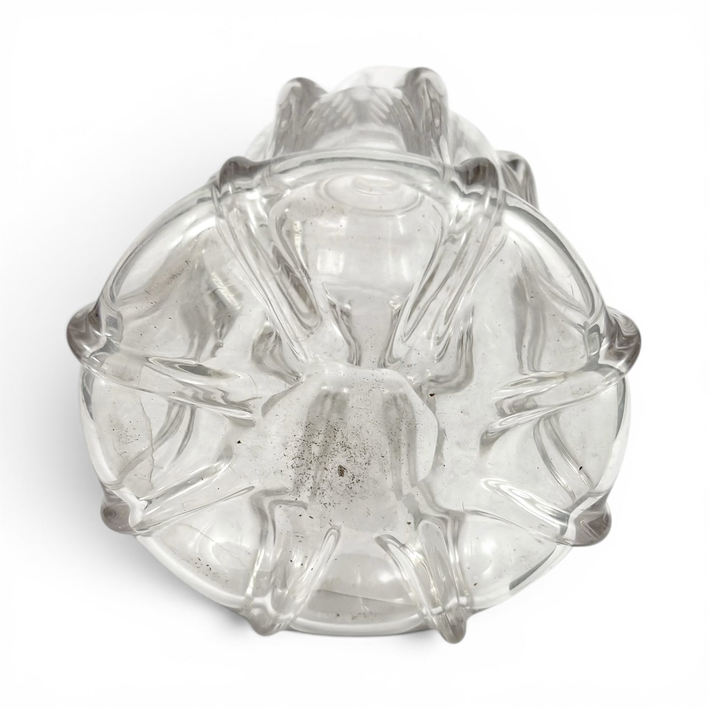 Pair of Victorian pillar-moulded bell decanters with stoppers