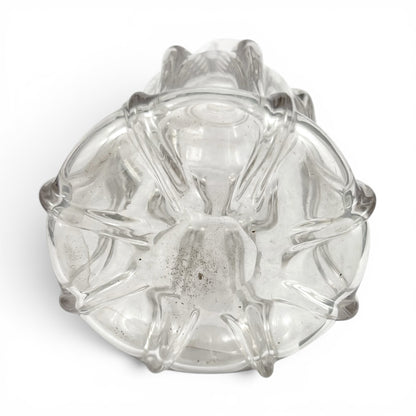 Pair of Victorian pillar-moulded bell decanters with stoppers