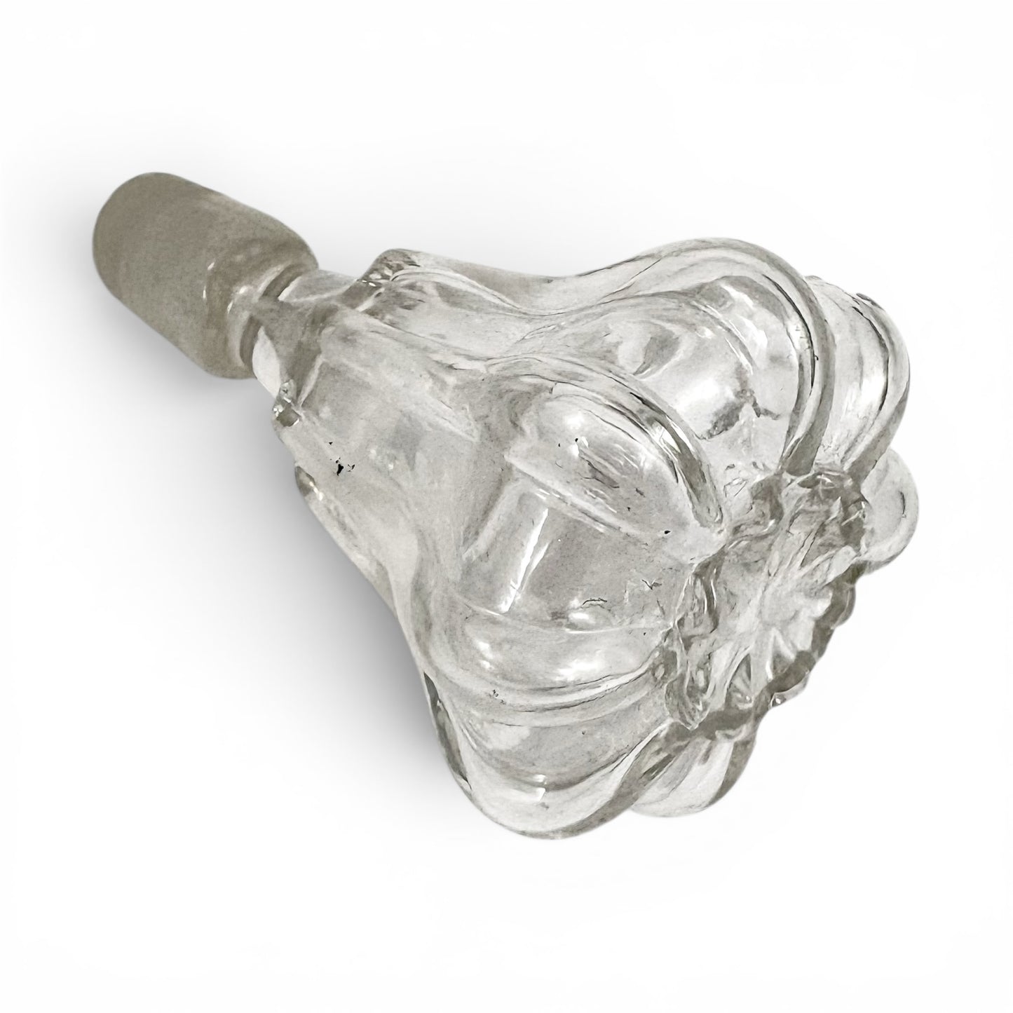 Pair of Victorian pillar-moulded bell decanters with stoppers