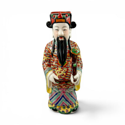 Chinese famille rose porcelain Fu Lu Shou figures, set of three