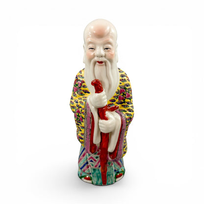 Chinese famille rose porcelain Fu Lu Shou figures, set of three