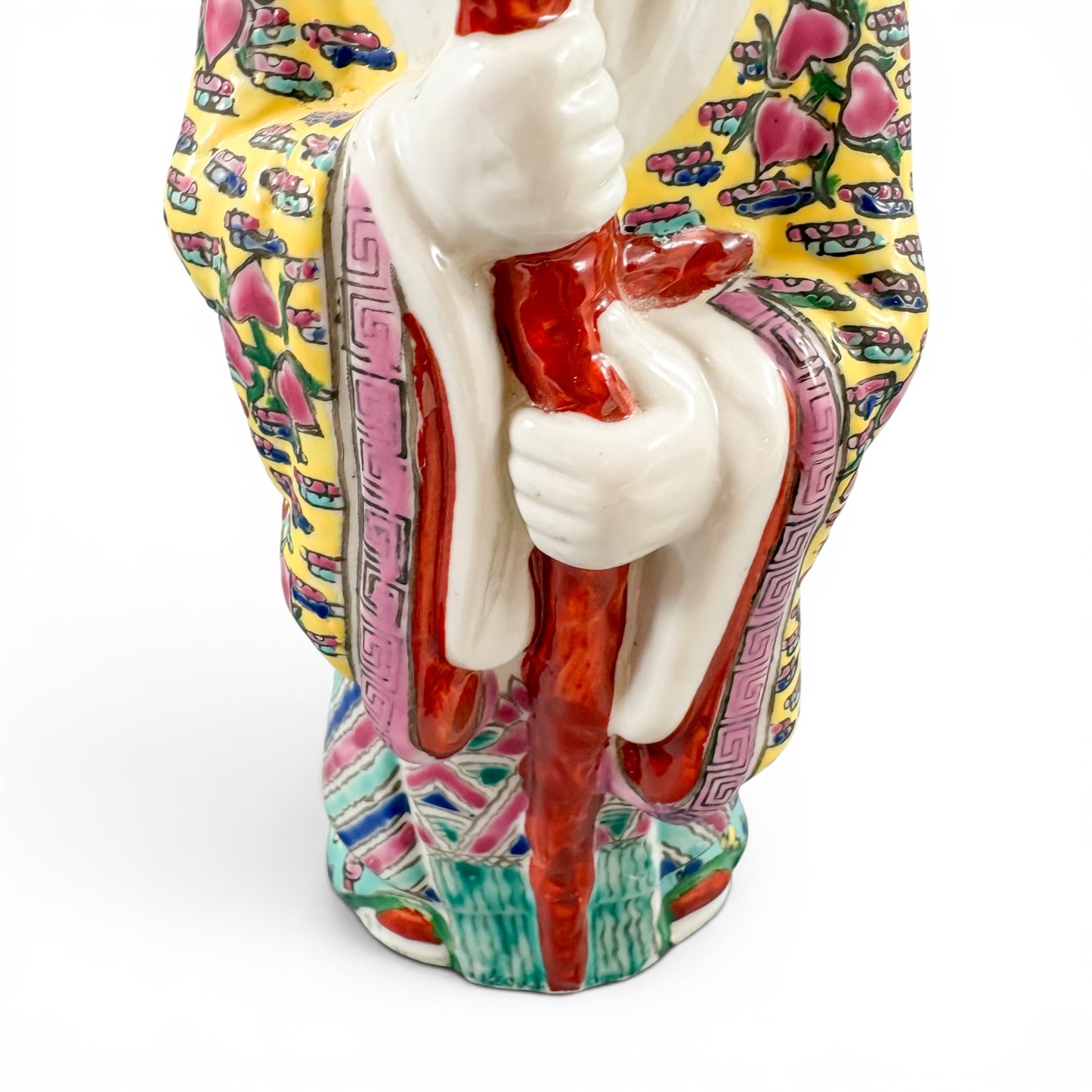 Chinese famille rose porcelain Fu Lu Shou figures, set of three
