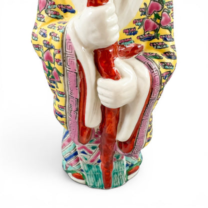 Chinese famille rose porcelain Fu Lu Shou figures, set of three