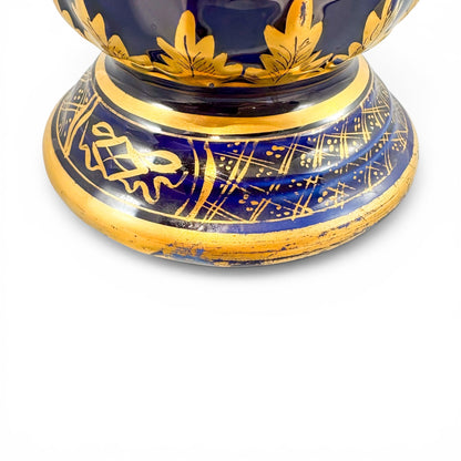 Georgian Mason's Ironstone vase in cobalt blue and gilt