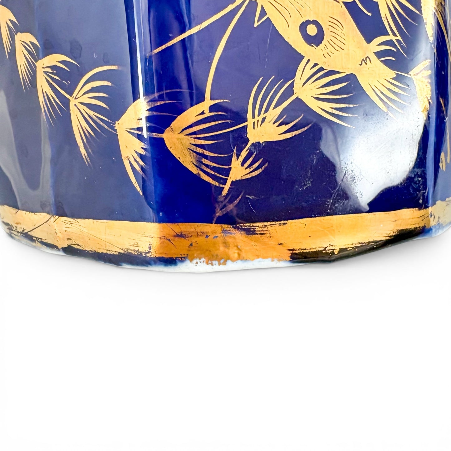 Mason's Ironstone jugs, Georgian, cobalt blue and gilt
