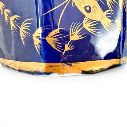 Mason's Ironstone jugs, Georgian, cobalt blue and gilt