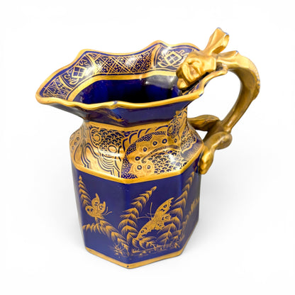 Mason's Ironstone jugs, Georgian, cobalt blue and gilt