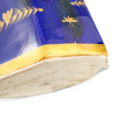 Mason's Ironstone jugs, Georgian, cobalt blue and gilt