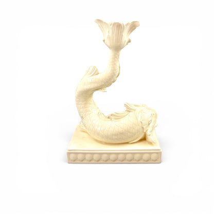 Wedgwood cream fish candlestick, Etruria & Barlaston