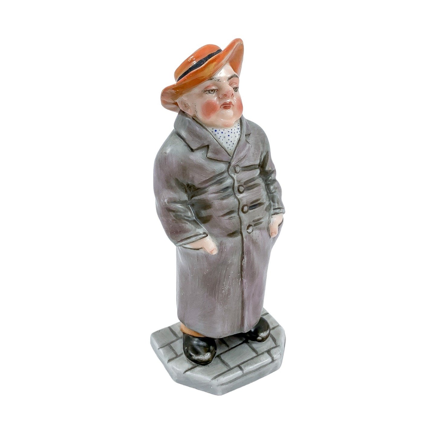 Victorian Royal Worcester James Hadley "Down and Out" porcelain menu holder figurine of "The Cabbie"