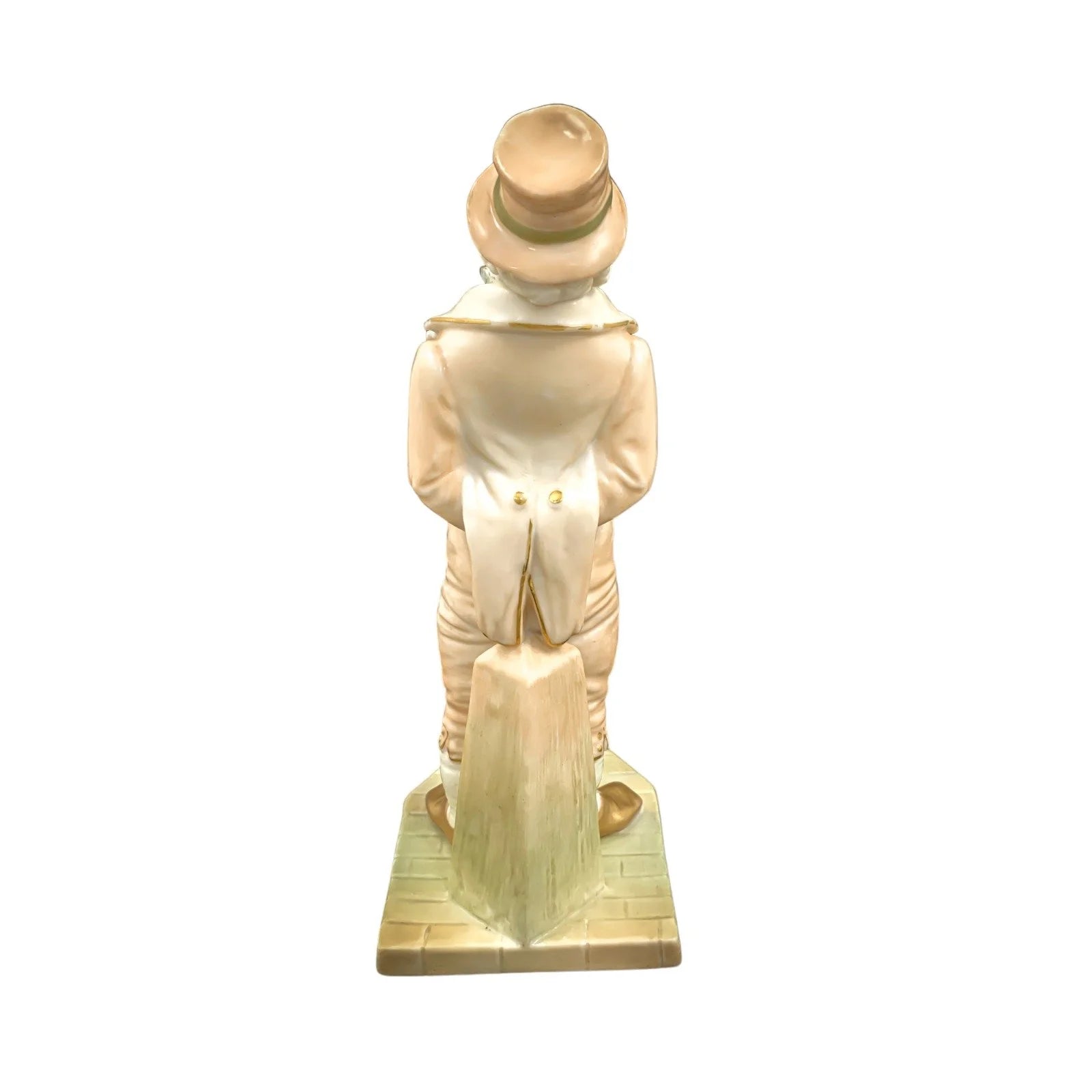 1894 Royal Worcester Irishman figurine by James Hadley in blush porcelain, "Countries of the World" series