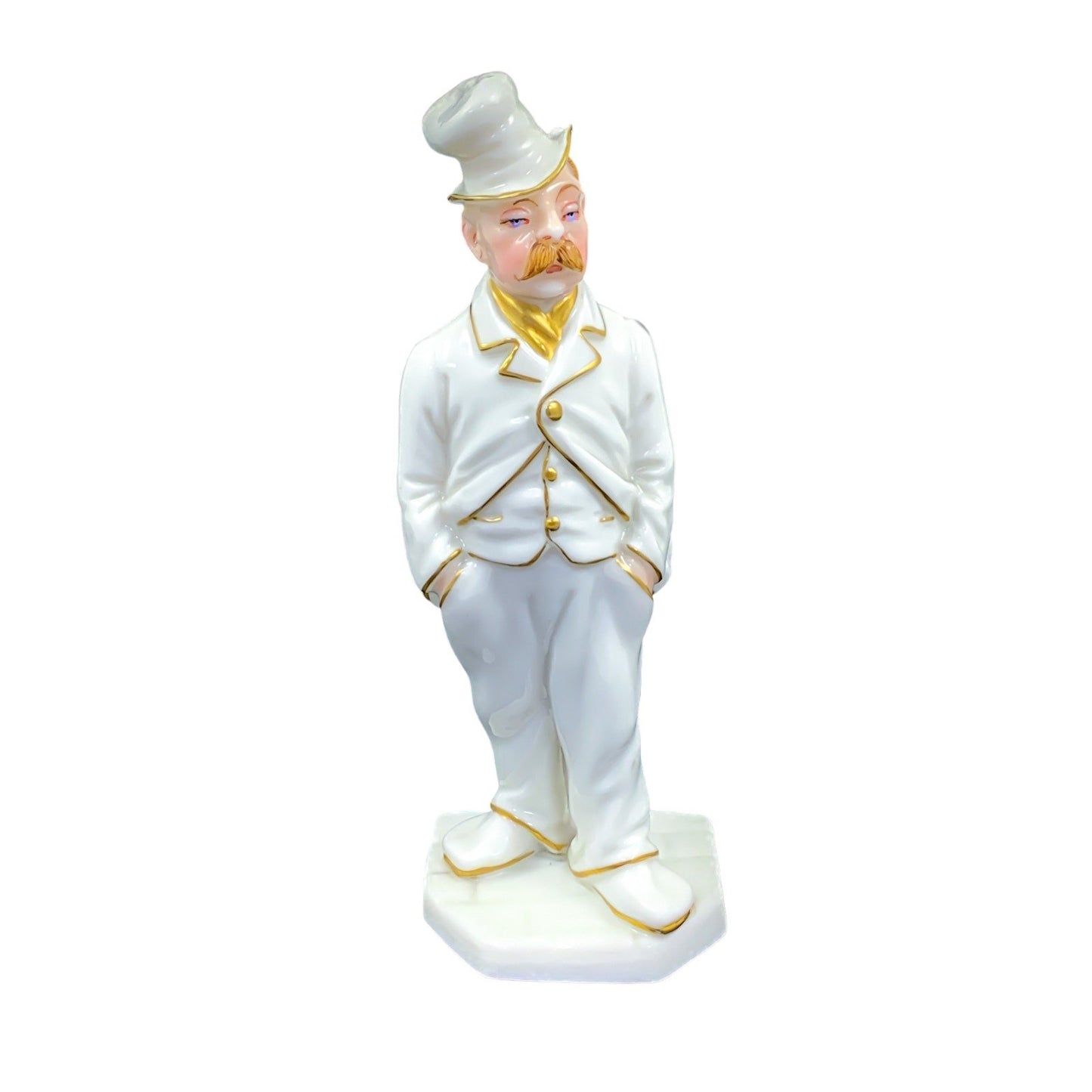 Royal Worcester James Hadley "Down and Out" porcelain menu holder figurine of "The Toff"