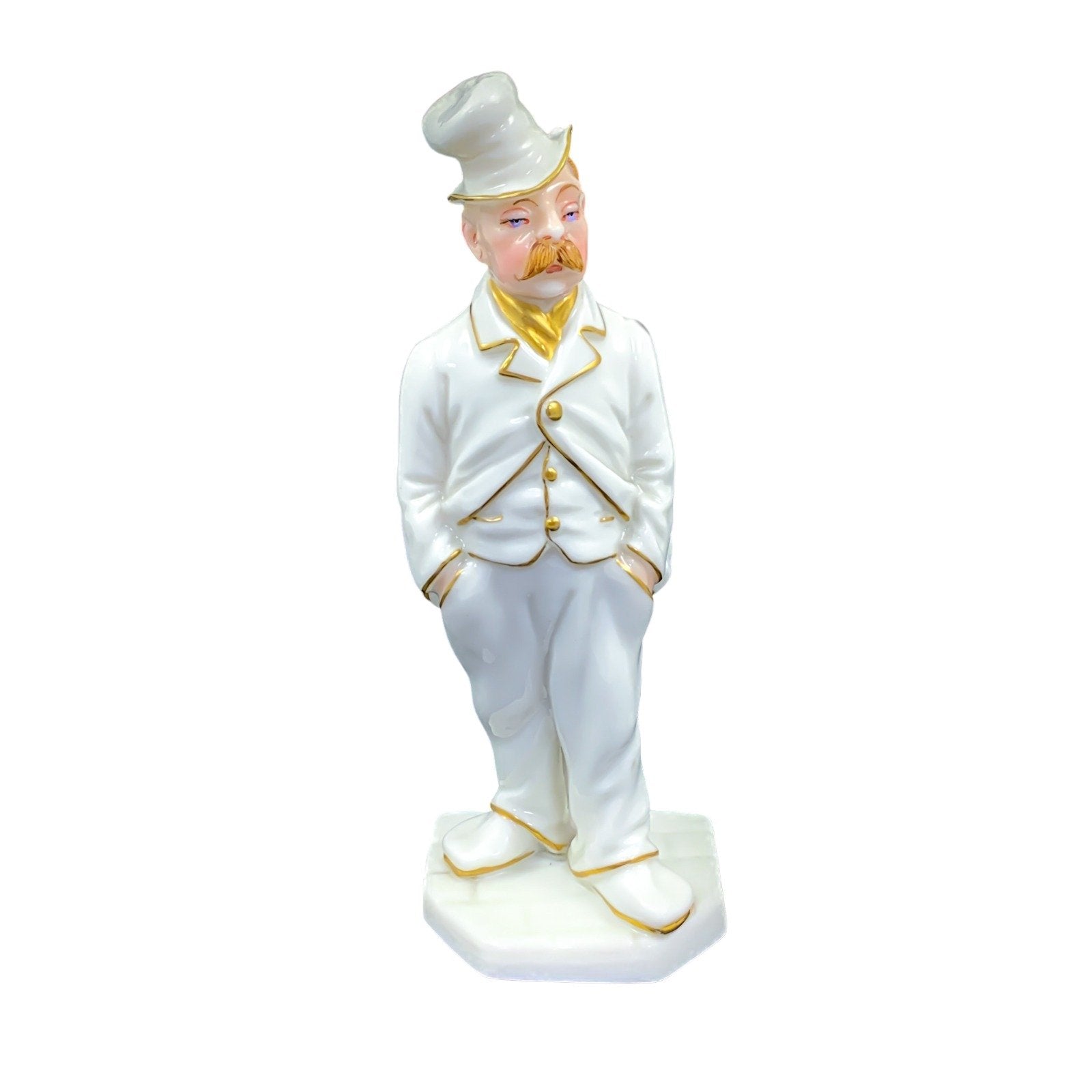Royal Worcester James Hadley "Down and Out" porcelain menu holder figurine of "The Toff"