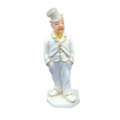 Royal Worcester James Hadley "Down and Out" porcelain menu holder figurine of "The Toff"