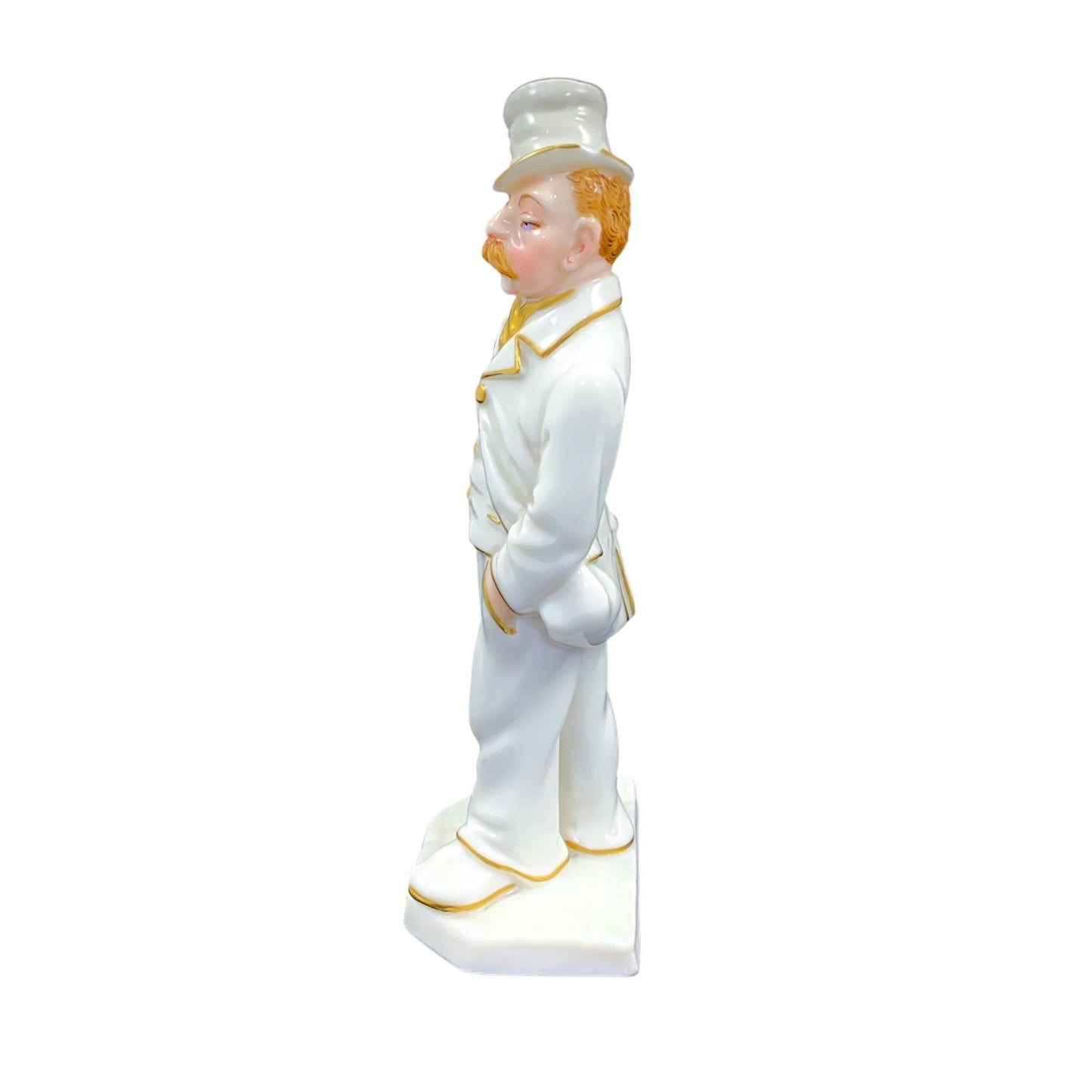 Royal Worcester James Hadley "Down and Out" porcelain menu holder figurine of "The Toff"