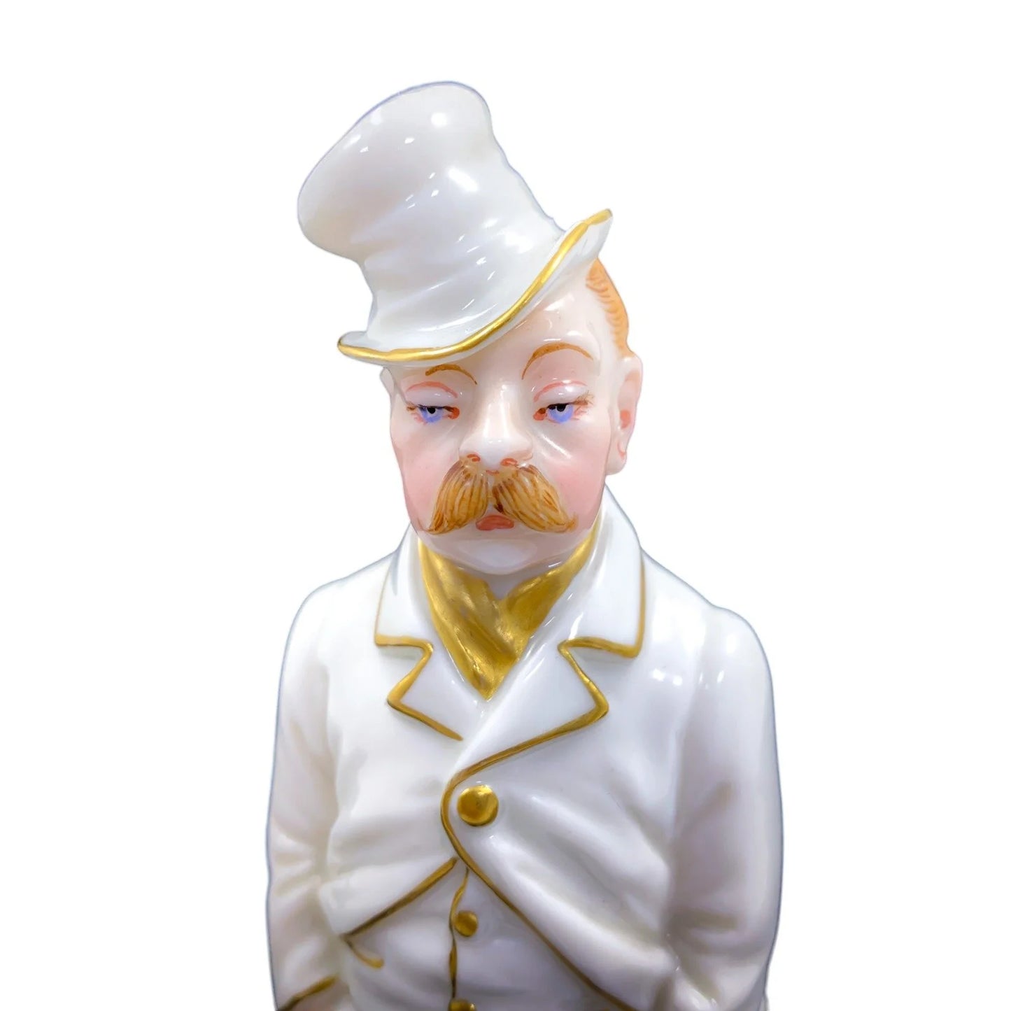Royal Worcester James Hadley "Down and Out" porcelain menu holder figurine of "The Toff"