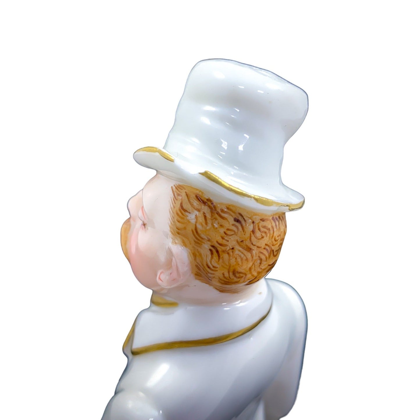 Royal Worcester James Hadley "Down and Out" porcelain menu holder figurine of "The Toff"