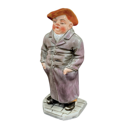 Victorian Royal Worcester James Hadley "Down and Out" porcelain menu holder figurine of "The Cabbie"