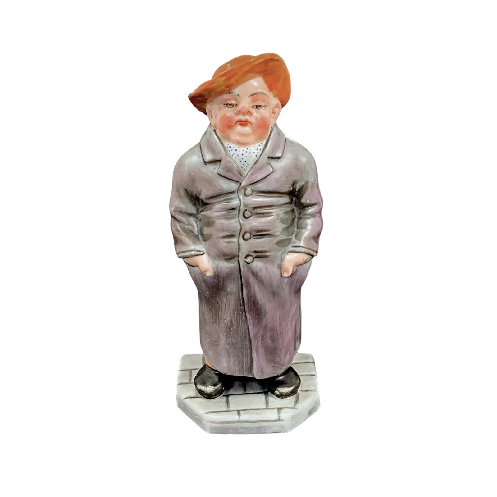 Victorian Royal Worcester James Hadley "Down and Out" porcelain menu holder figurine of "The Cabbie"