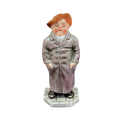 Victorian Royal Worcester James Hadley "Down and Out" porcelain menu holder figurine of "The Cabbie"