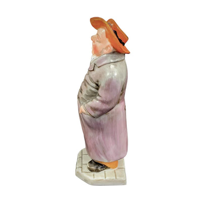 Victorian Royal Worcester James Hadley "Down and Out" porcelain menu holder figurine of "The Cabbie"