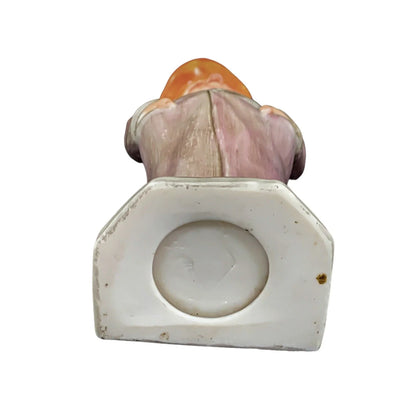 Victorian Royal Worcester James Hadley "Down and Out" porcelain menu holder figurine of "The Cabbie"