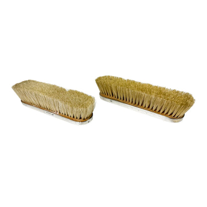 Art Deco Asprey silver and blue guilloche enamel vanity brush mirror set