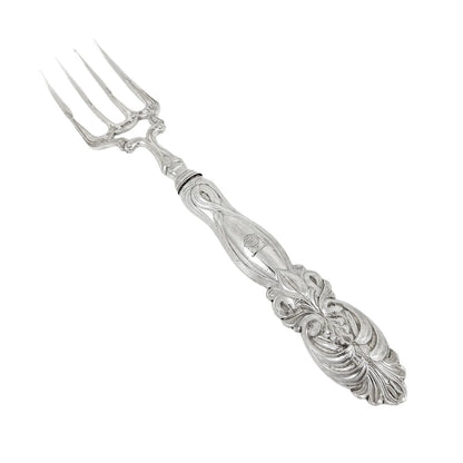 Victorian cased sterling silver fish serving set in Art Nouveau design