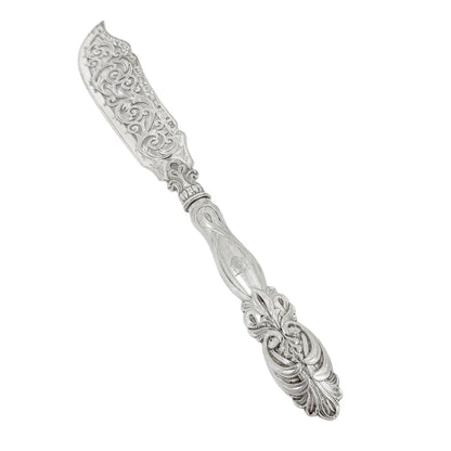 Victorian cased sterling silver fish serving set in Art Nouveau design