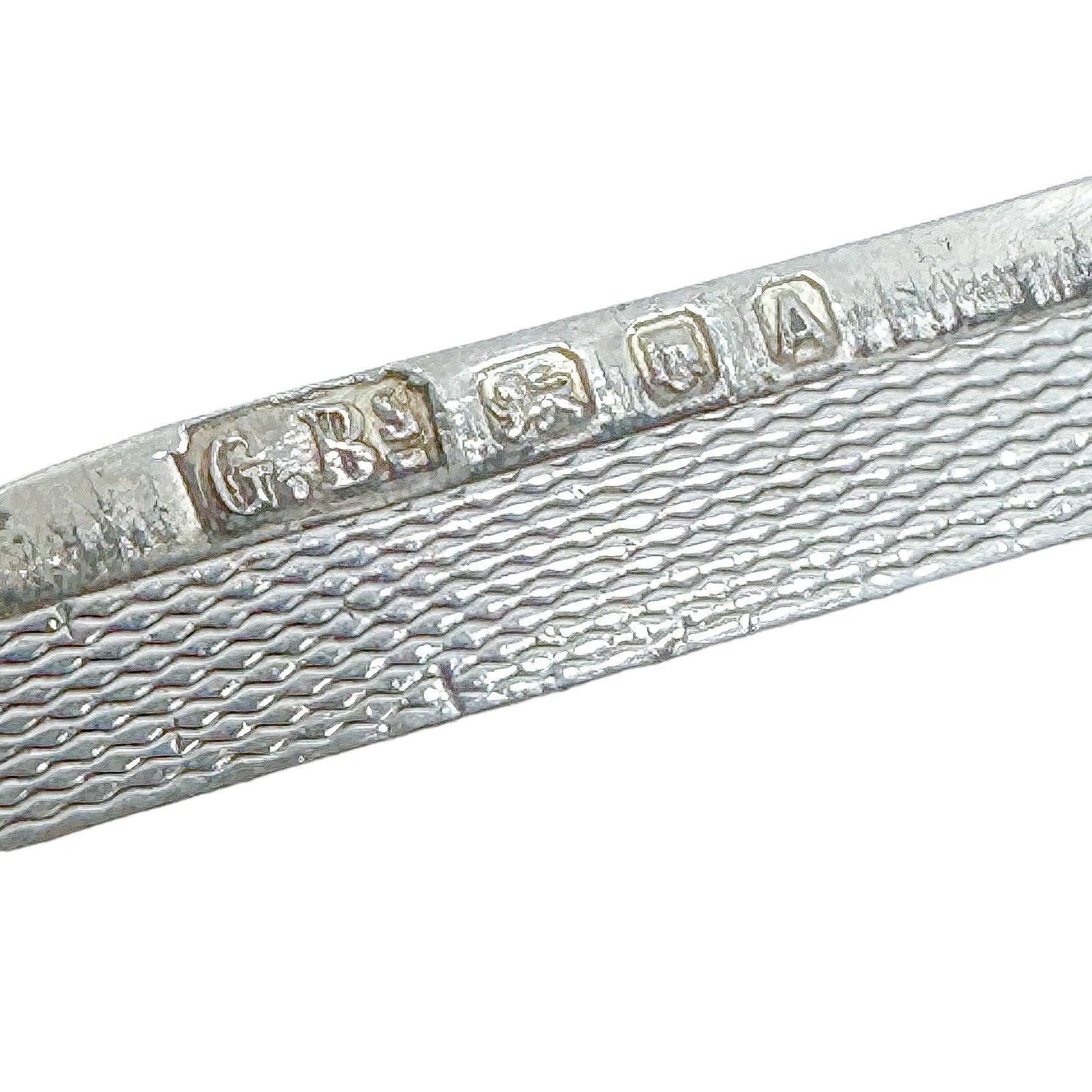 Sterling silver Art Deco gold washed cigarette / card case with geometric design
