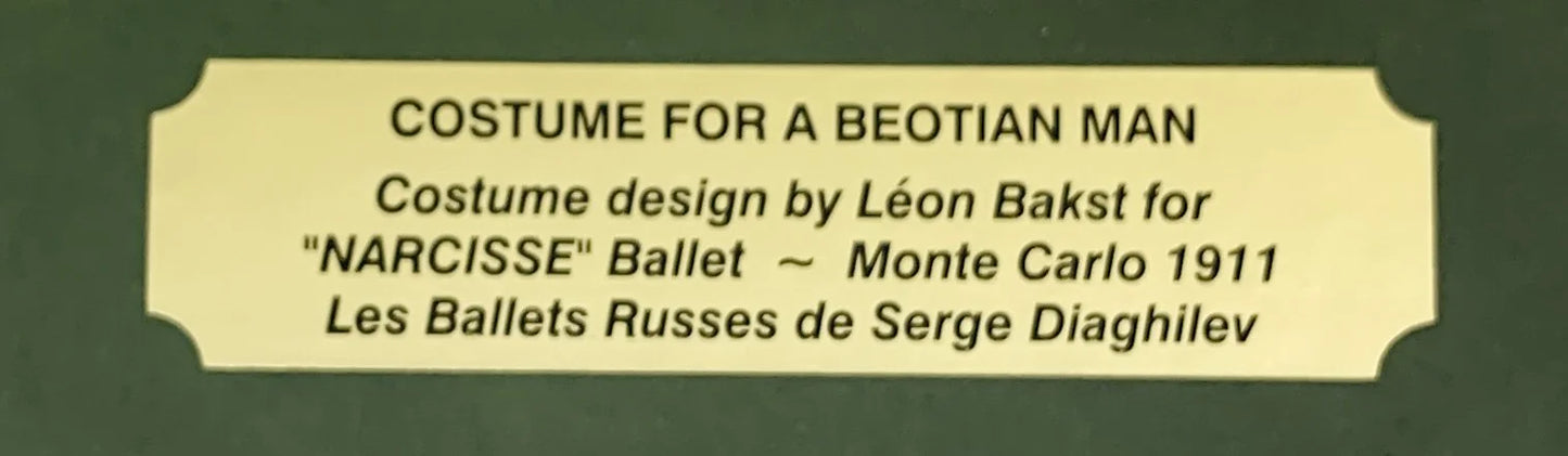Léon Bakst 1866-1924 limited edition print Costume for Beotian man, design for “Narcisse”, 1911 for Les Ballets Russes de Serge Diaghilev