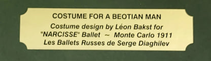 Léon Bakst 1866-1924 limited edition print Costume for Beotian man, design for “Narcisse”, 1911 for Les Ballets Russes de Serge Diaghilev