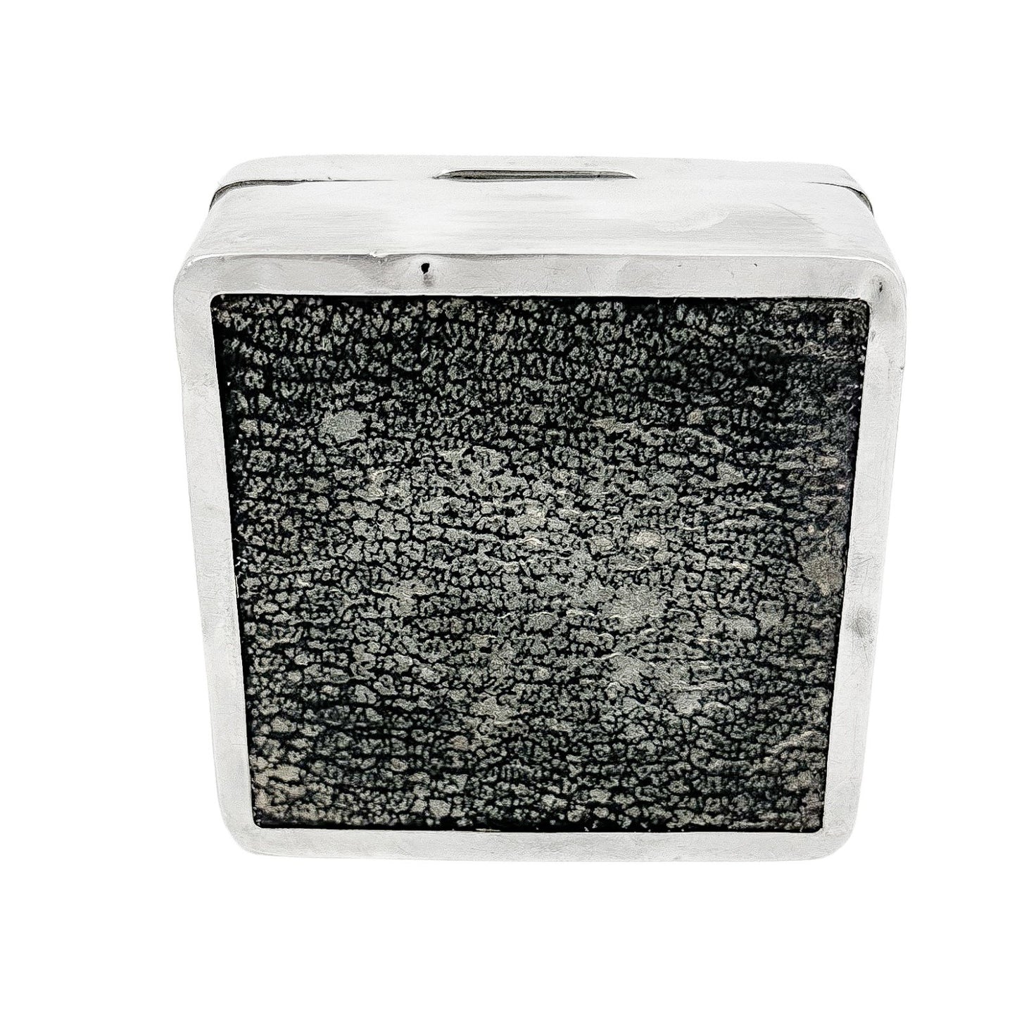 Art Deco sterling silver domed card / table cigarette box