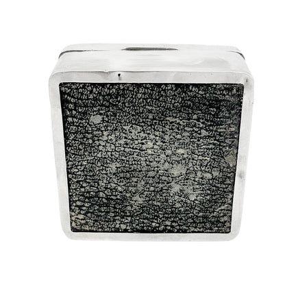 Art Deco sterling silver domed card / table cigarette box