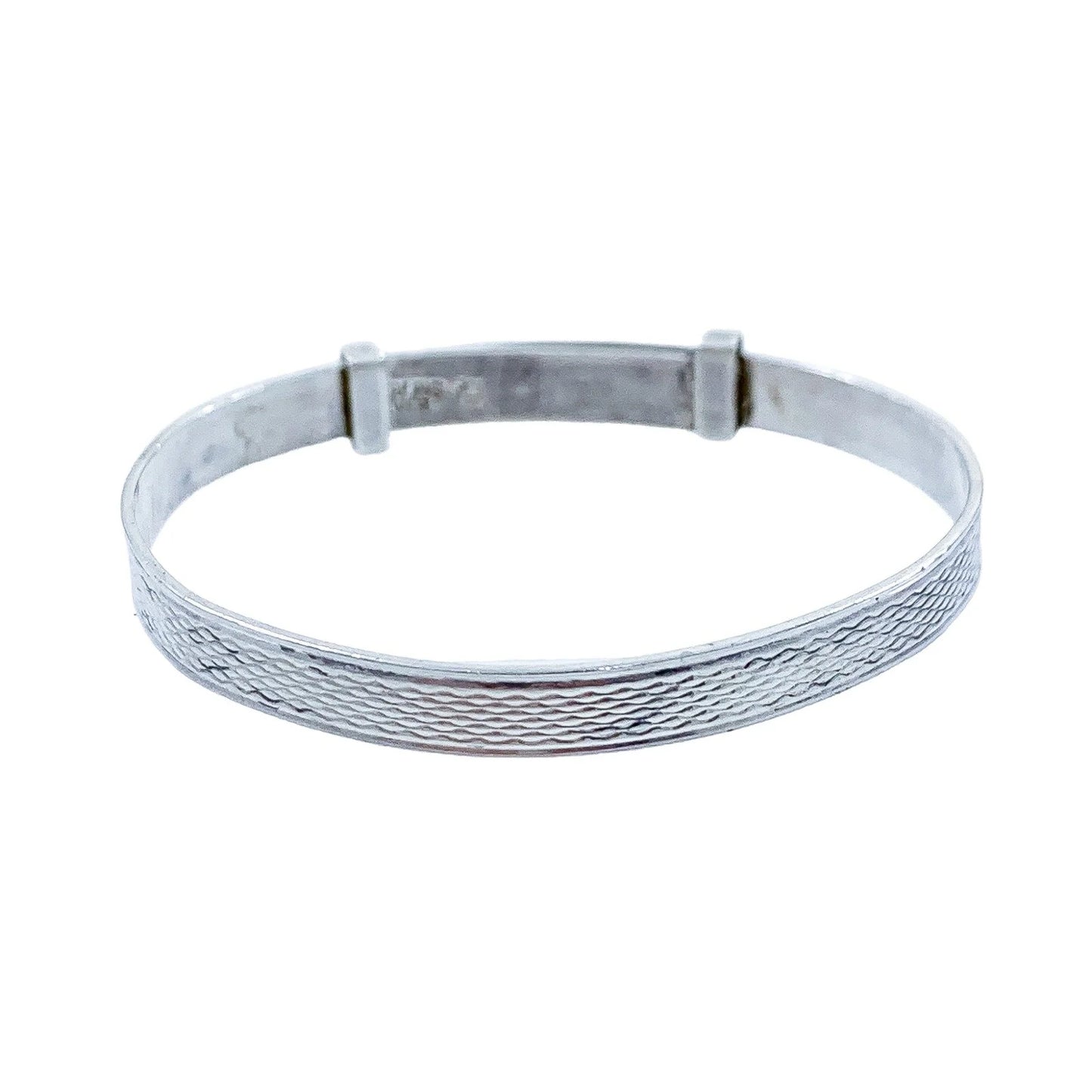 Vintage 1930s Art Deco sterling silver child’s buckle bracelet, USA