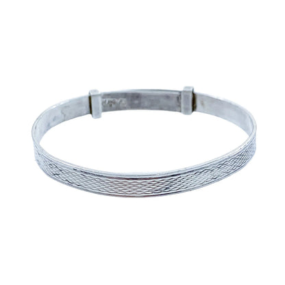 Vintage 1930s Art Deco sterling silver child’s buckle bracelet, USA