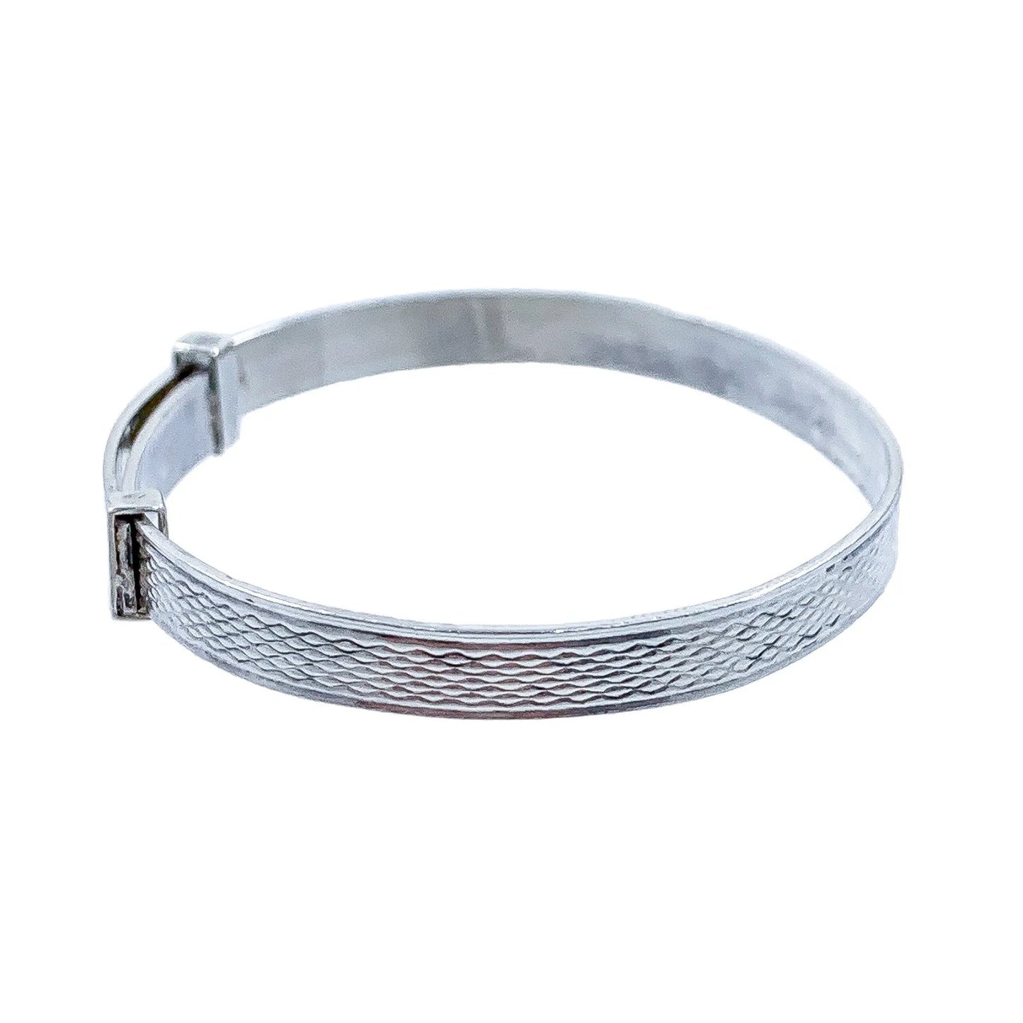 Vintage 1930s Art Deco sterling silver child’s buckle bracelet, USA