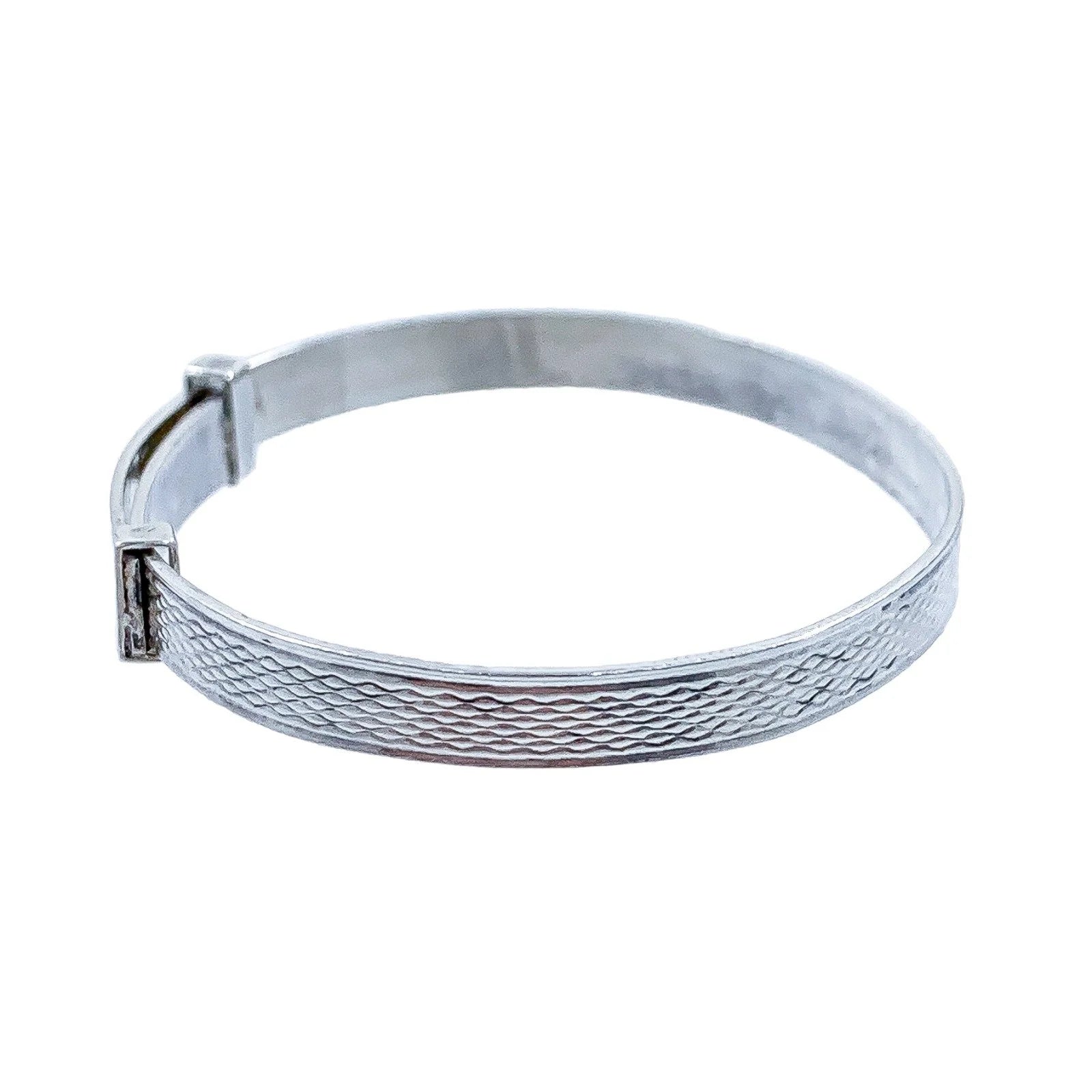 Vintage 1930s Art Deco sterling silver child’s buckle bracelet, USA