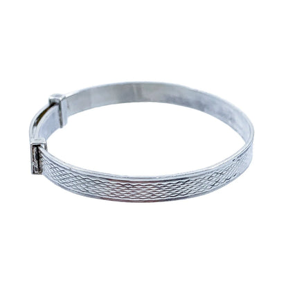 Vintage 1930s Art Deco sterling silver child’s buckle bracelet, USA