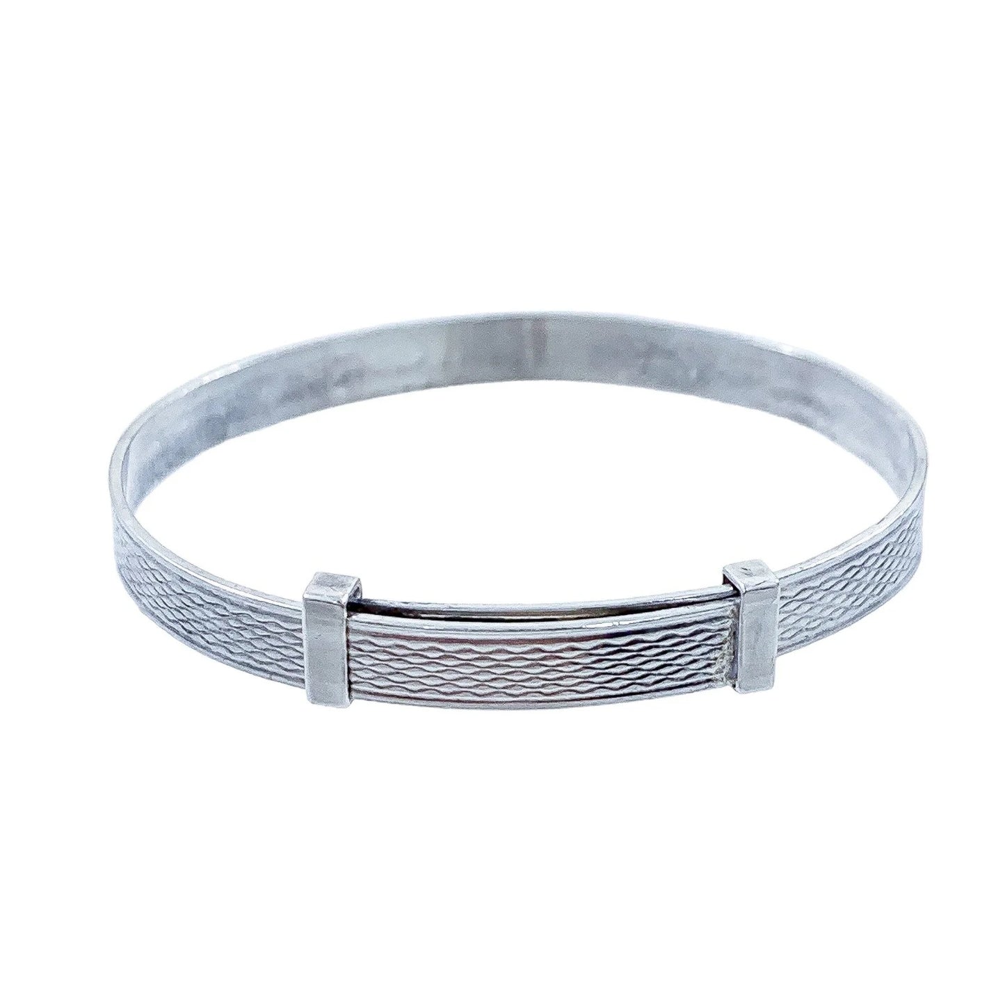 Vintage 1930s Art Deco sterling silver child’s buckle bracelet, USA
