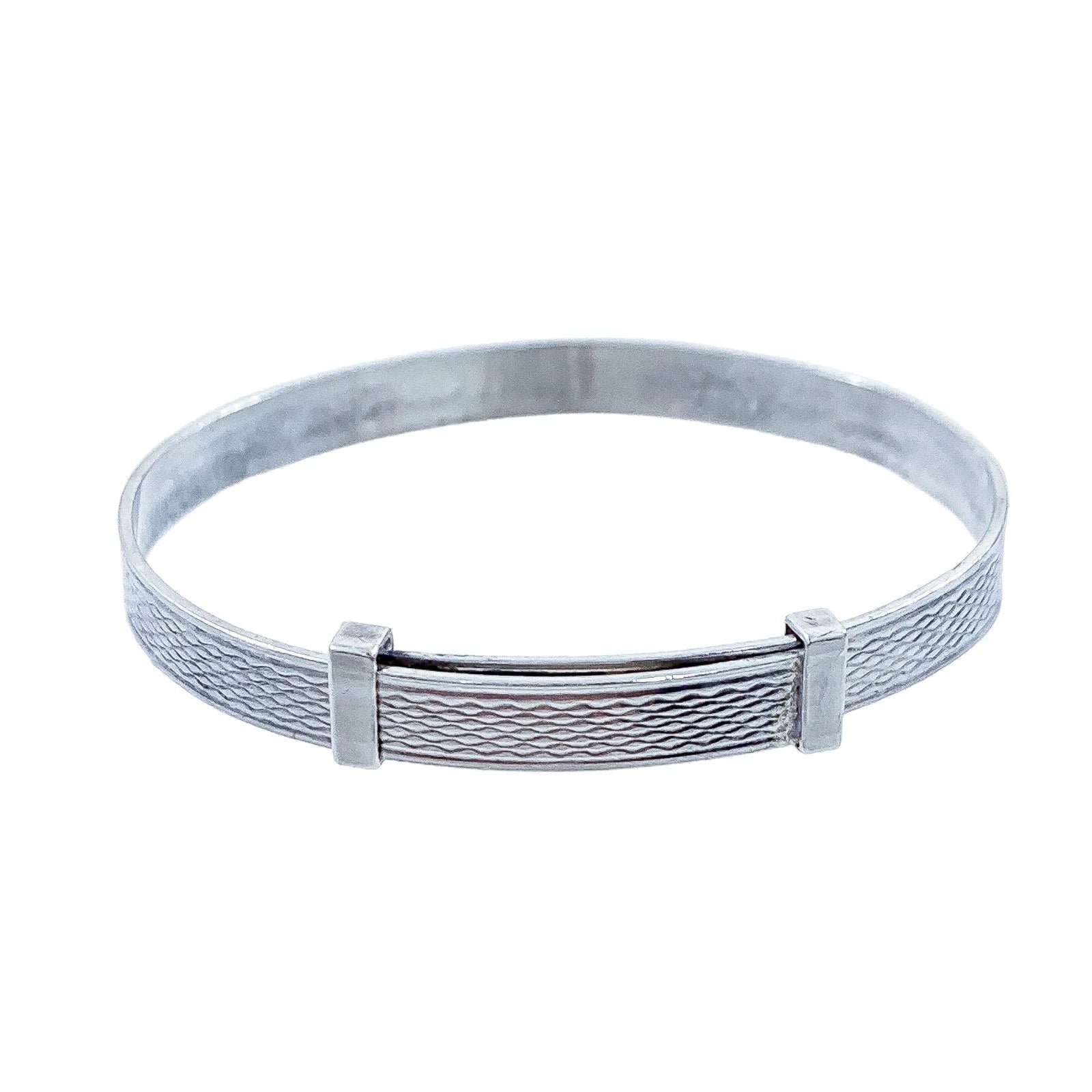 Vintage 1930s Art Deco sterling silver child’s buckle bracelet, USA