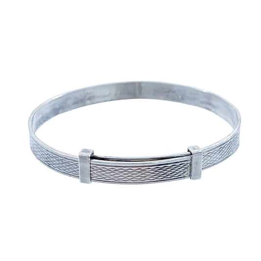 Vintage 1930s Art Deco sterling silver child’s buckle bracelet, USA