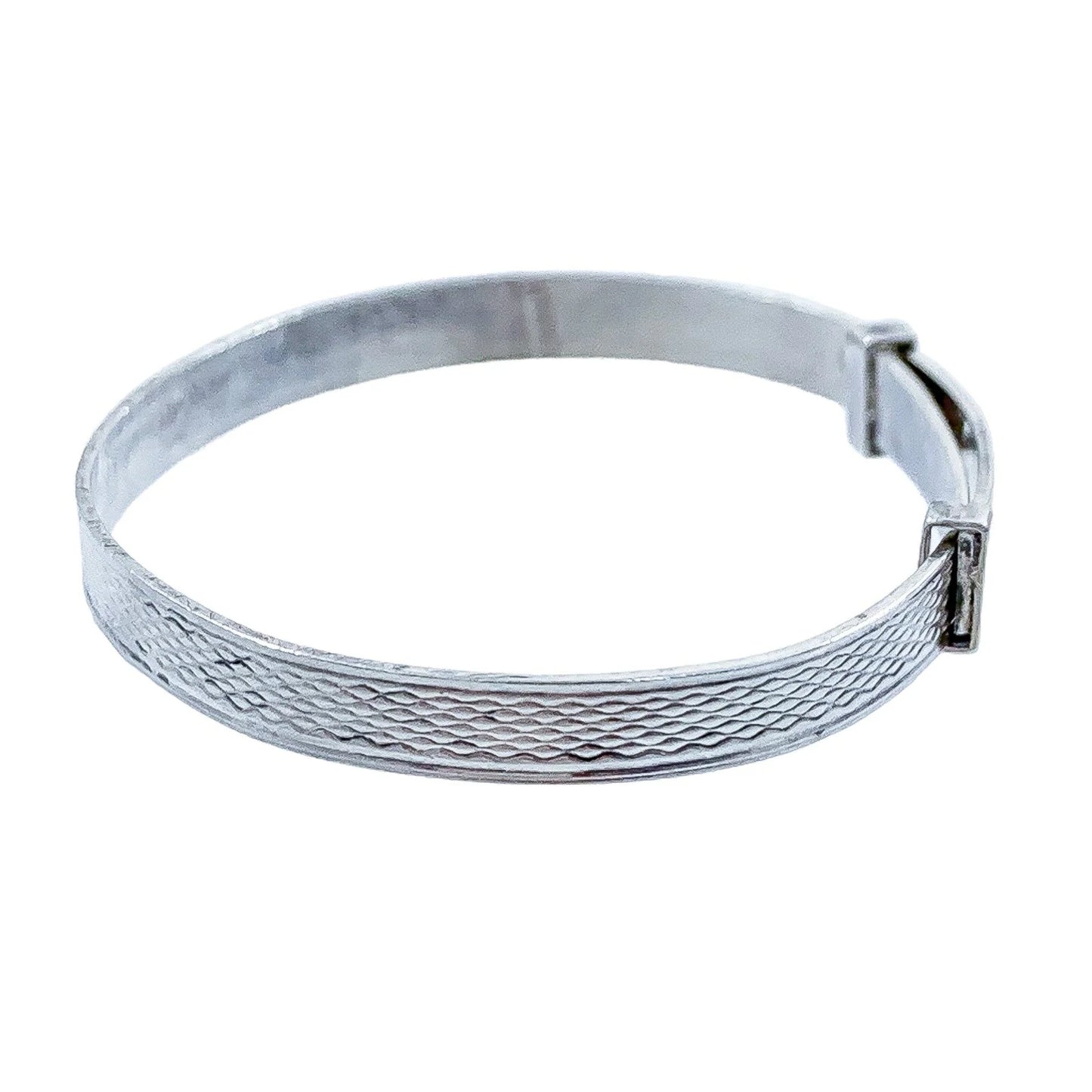 Vintage 1930s Art Deco sterling silver child’s buckle bracelet, USA