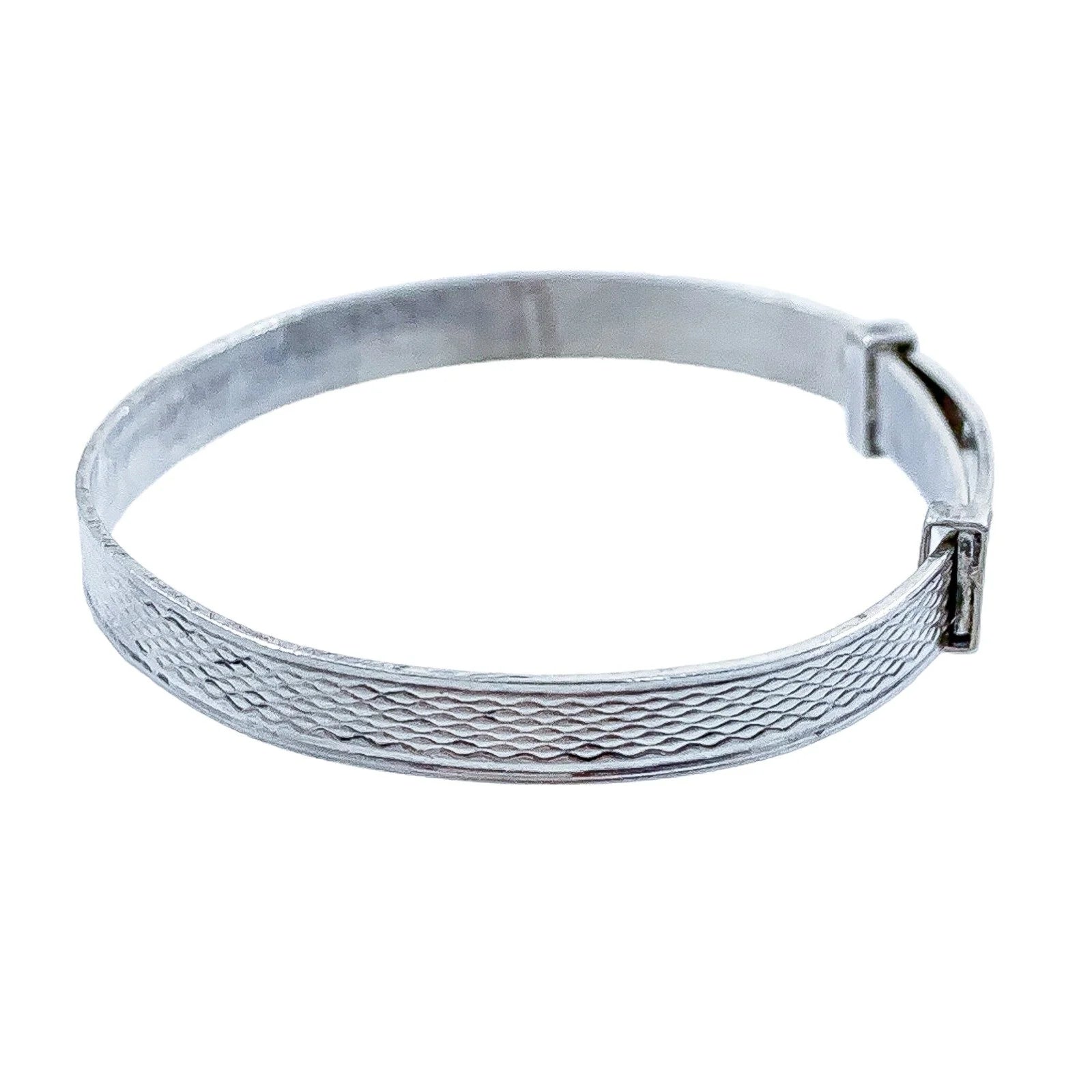 Vintage 1930s Art Deco sterling silver child’s buckle bracelet, USA