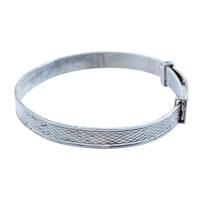 Vintage 1930s Art Deco sterling silver child’s buckle bracelet, USA