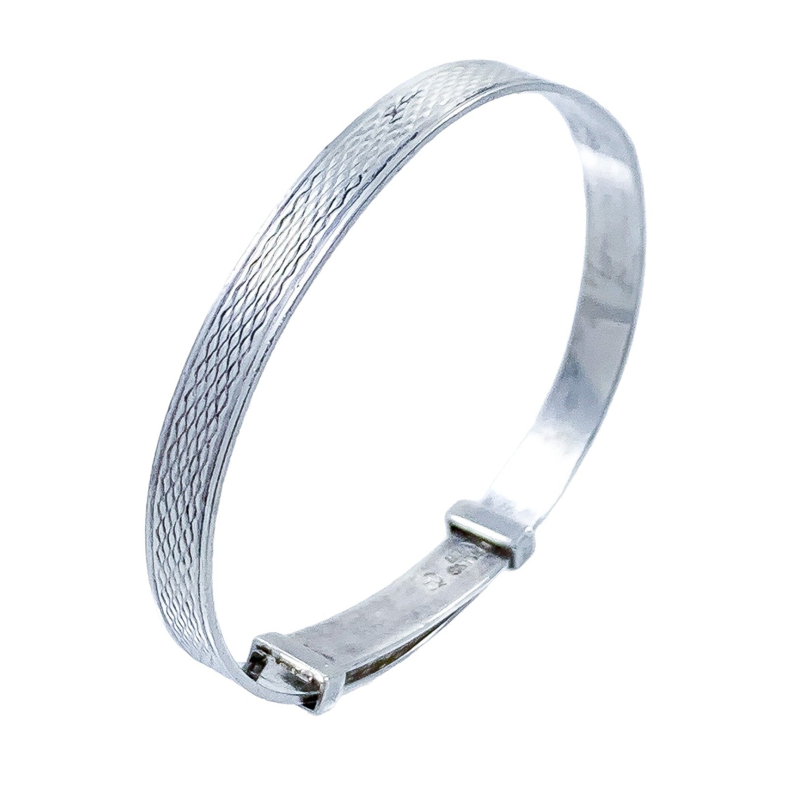 Vintage 1930s Art Deco sterling silver child’s buckle bracelet, USA