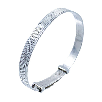 Vintage 1930s Art Deco sterling silver child’s buckle bracelet, USA