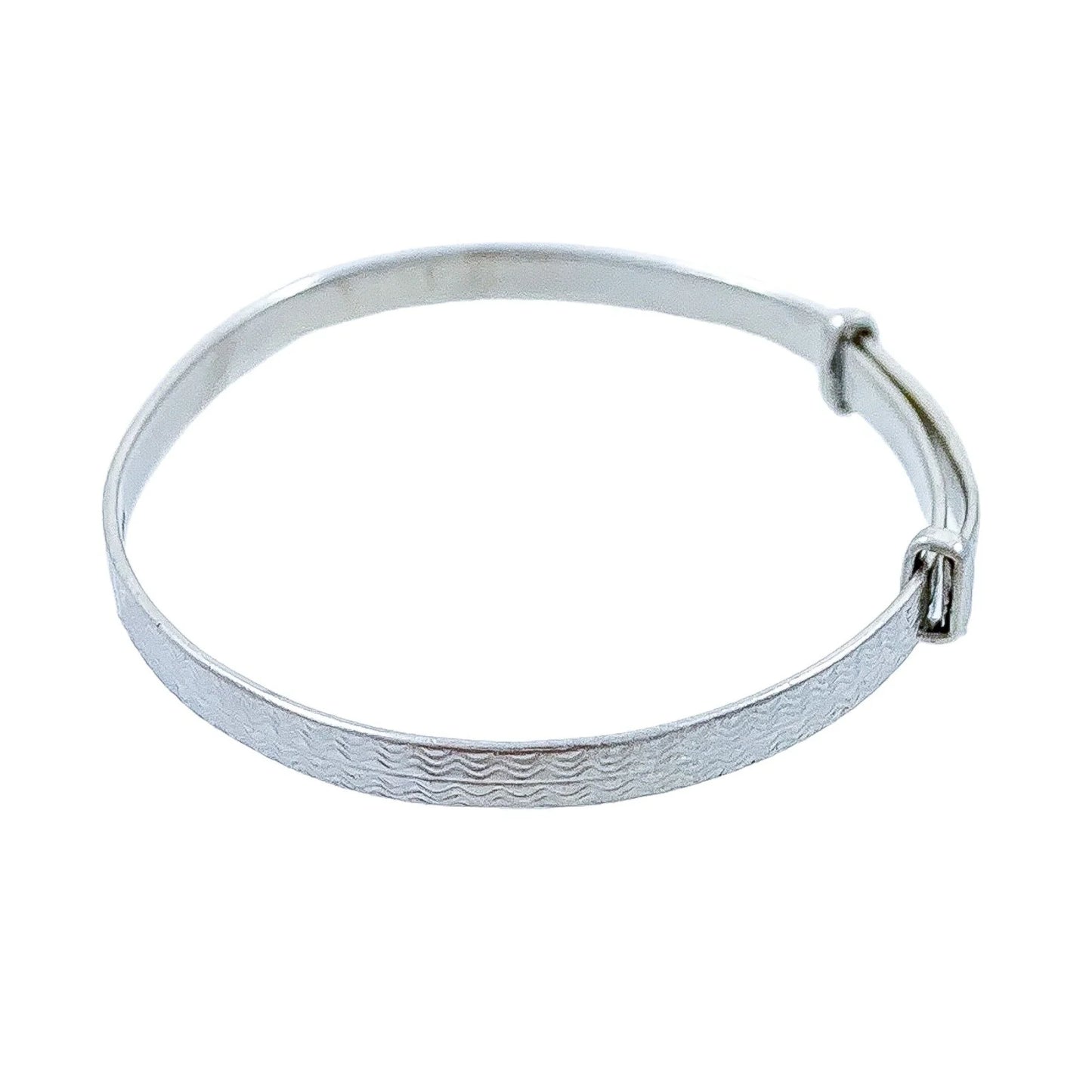 1930s Art Deco sterling silver child’s expandable buckle bracelet by Henry Griffith & Sons