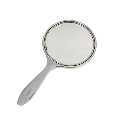 Art Deco Asprey silver and blue guilloche enamel vanity brush mirror set