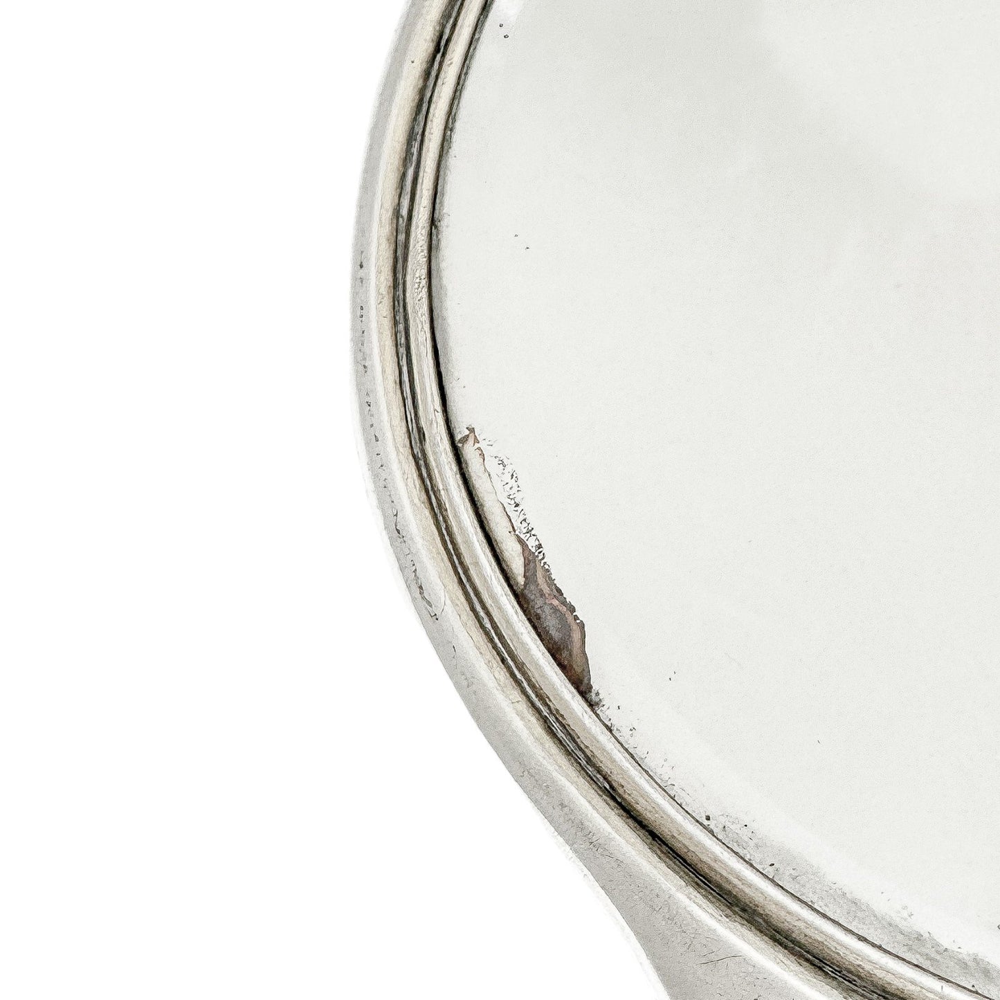 Art Deco Asprey silver and blue guilloche enamel vanity brush mirror set